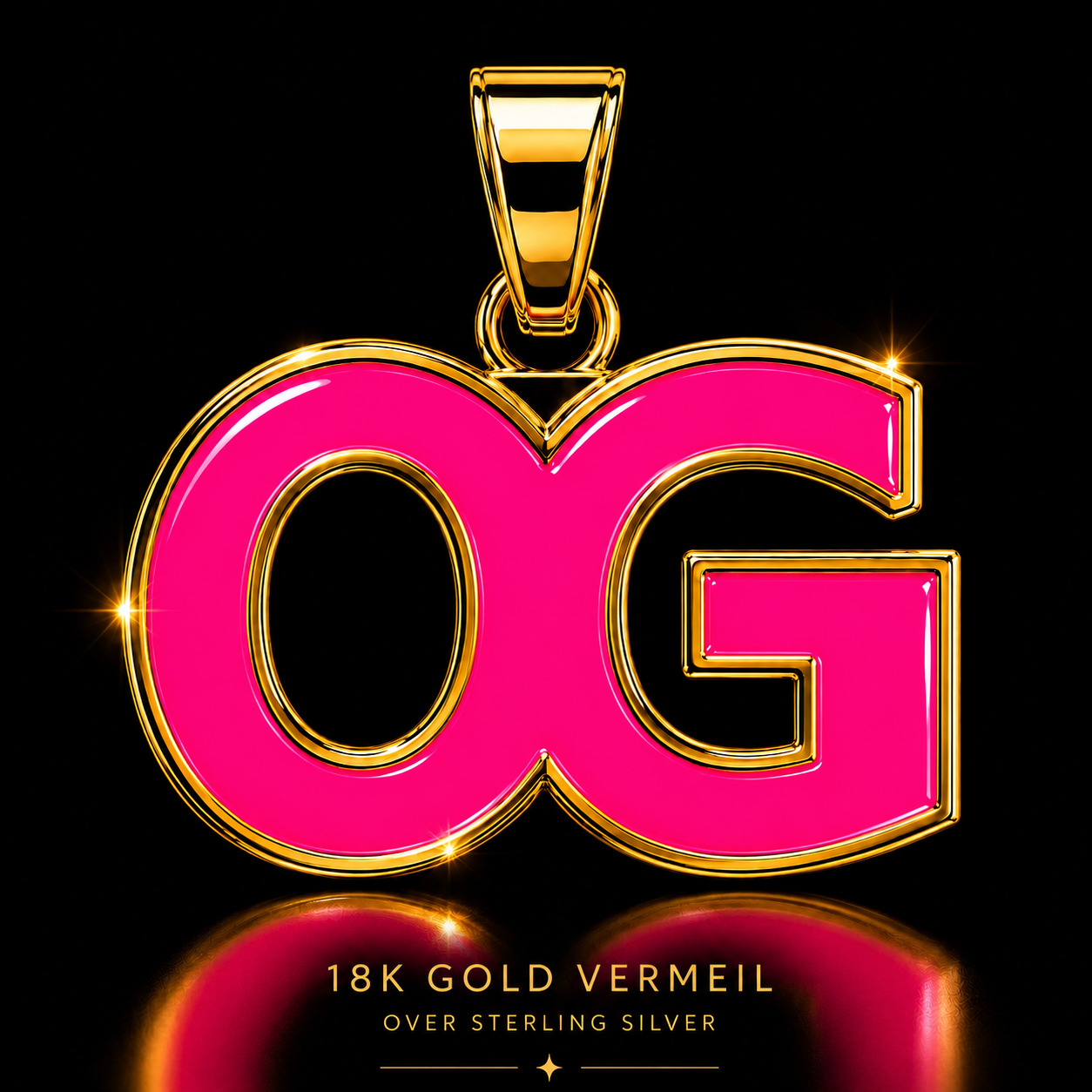 Ladies OG Chain — Sterling Silver, 18K Gold Vermeil & Black
