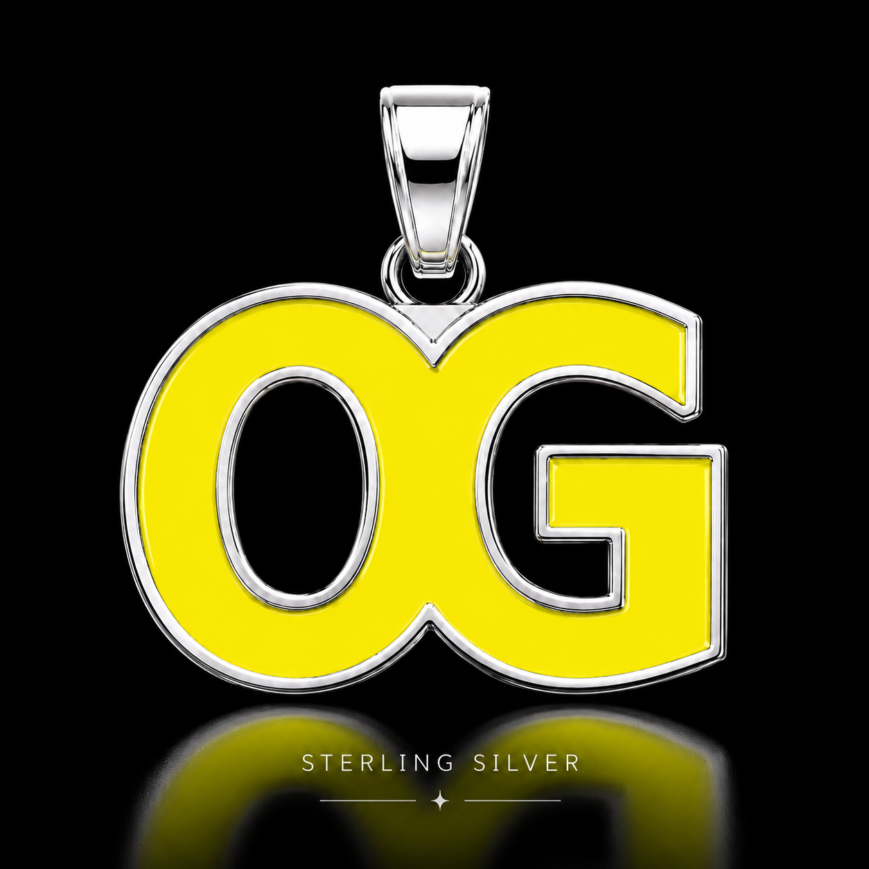 Fellows OG Yellow Pendant Necklace – Sterling Silver Finish