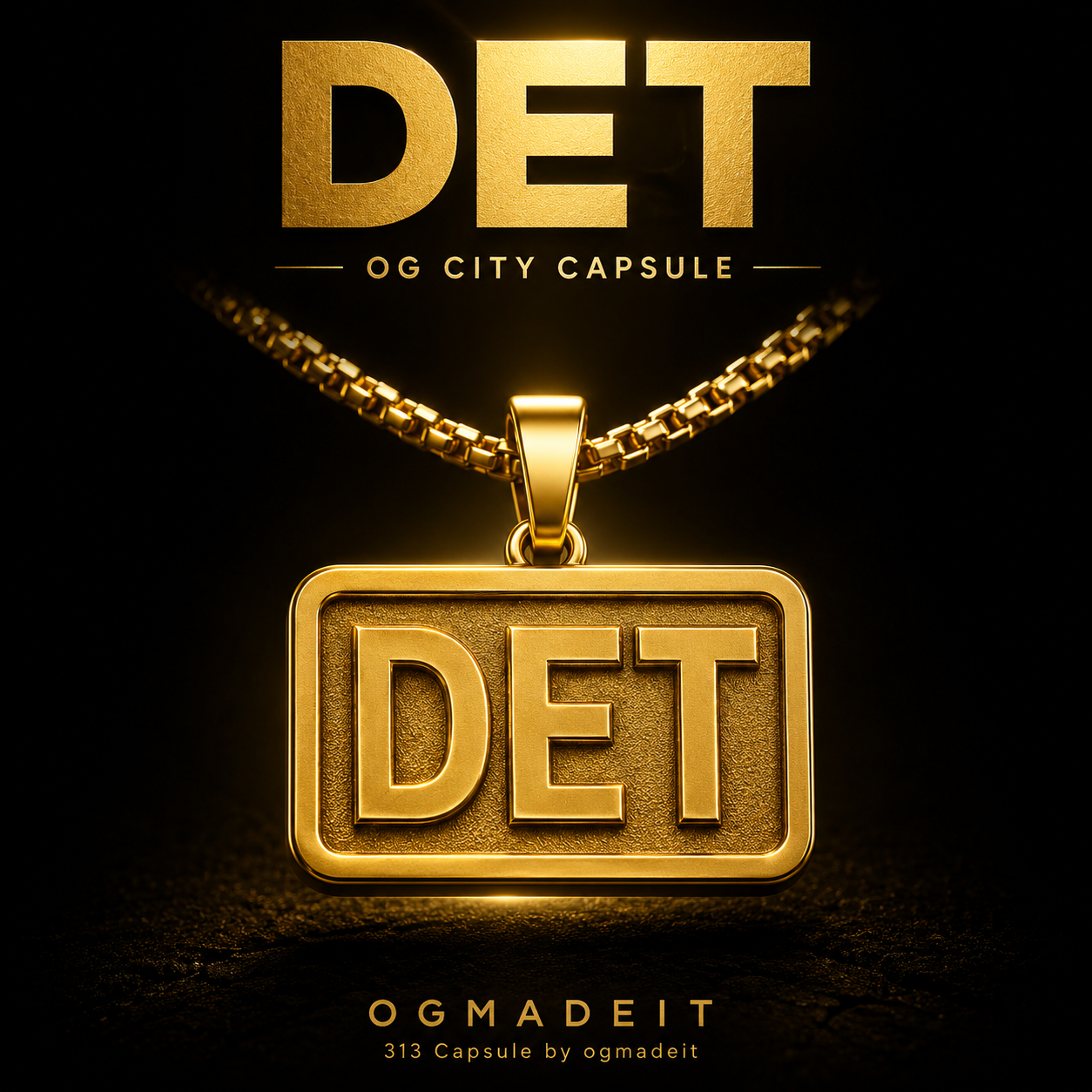 DET OG City Capsule Gold Pendant Necklace