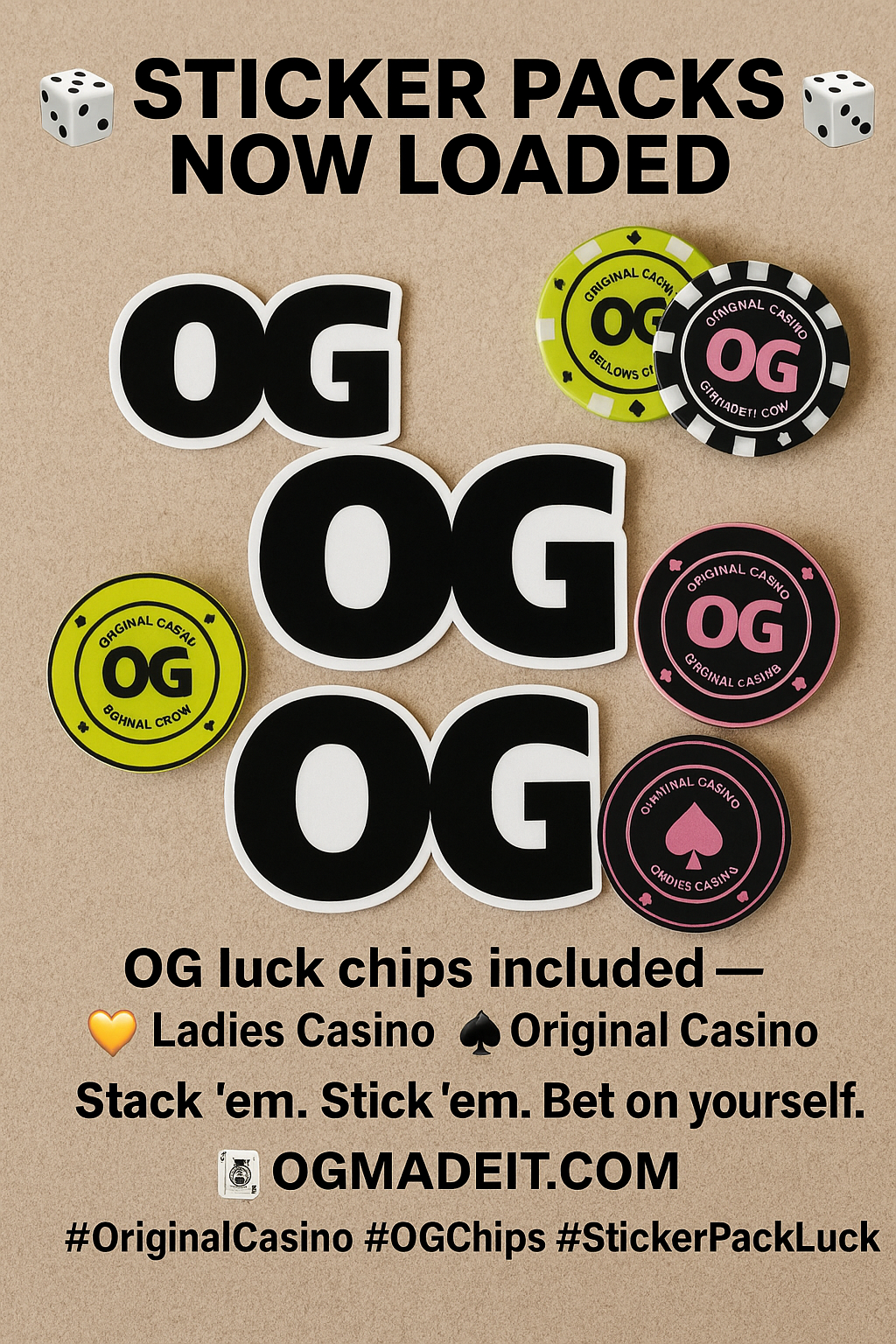 🎲 OG Sticker Packs – Stack ’Em or Bet ’Em