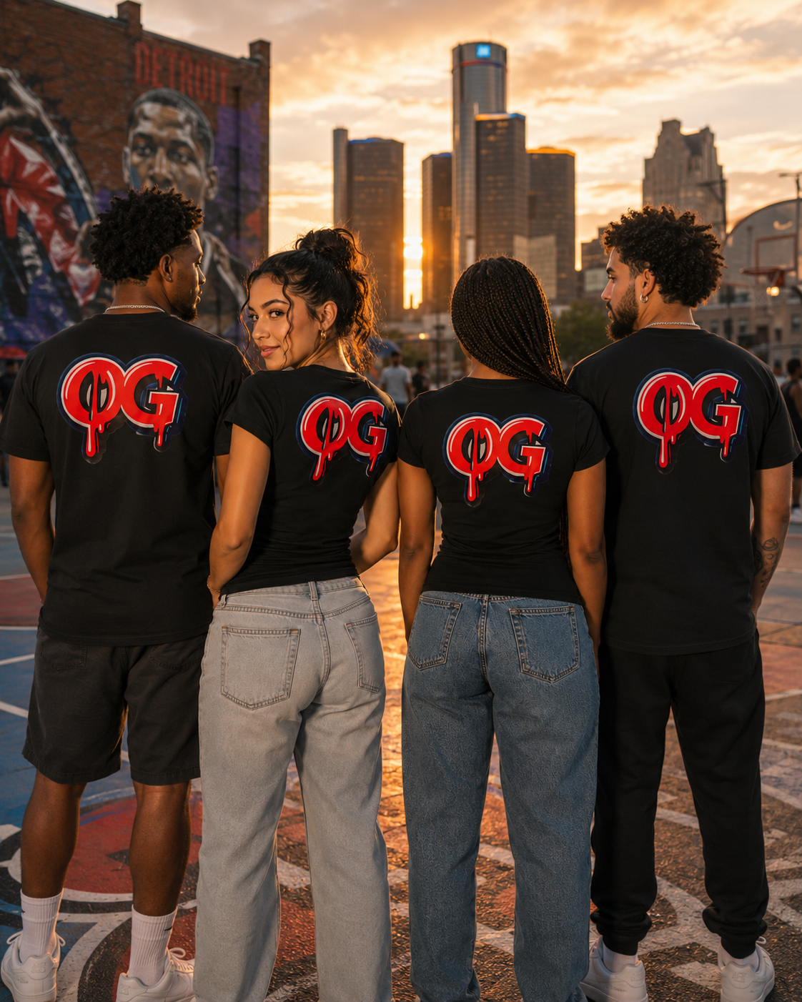 Men’s OG Drip Tee – Motor City Blue & Red Edition