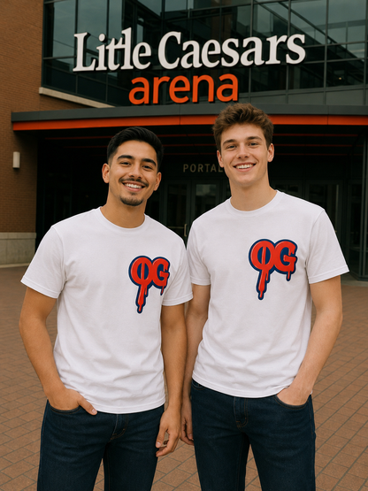 Men’s OG Blue & Red Drip Tee – Motor City Edition