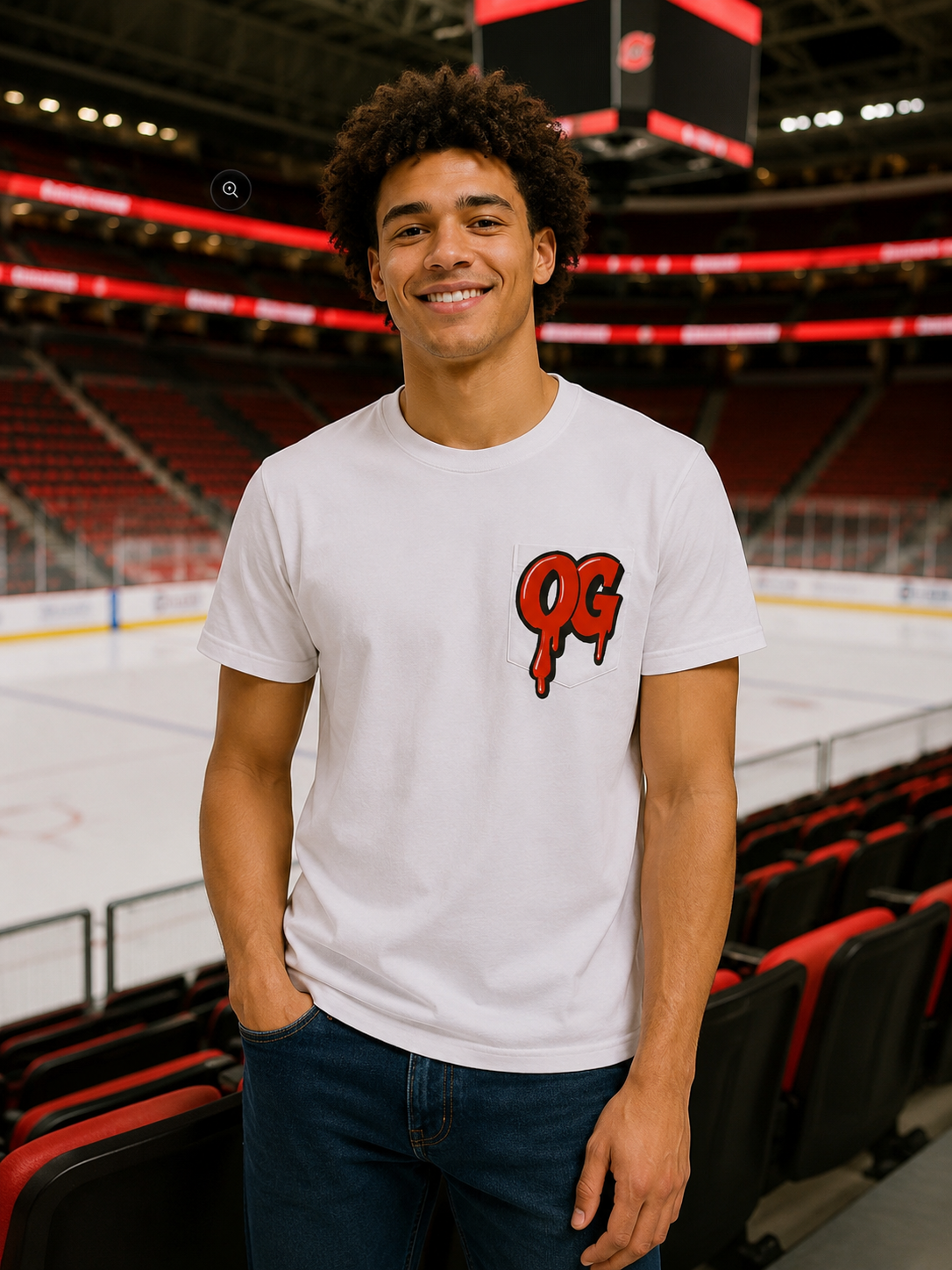 Men's OG Red & White Drip Tee – Red & White Edition