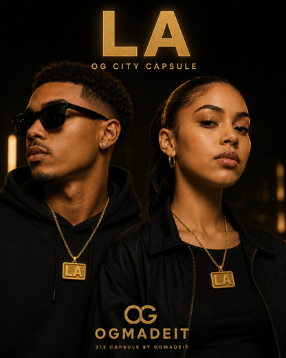 LA OG City Capsule Gold Pendant Necklace