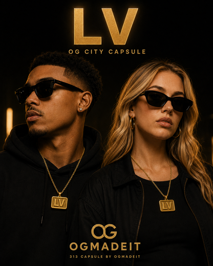 LV OG City Capsule Gold Pendant Necklace