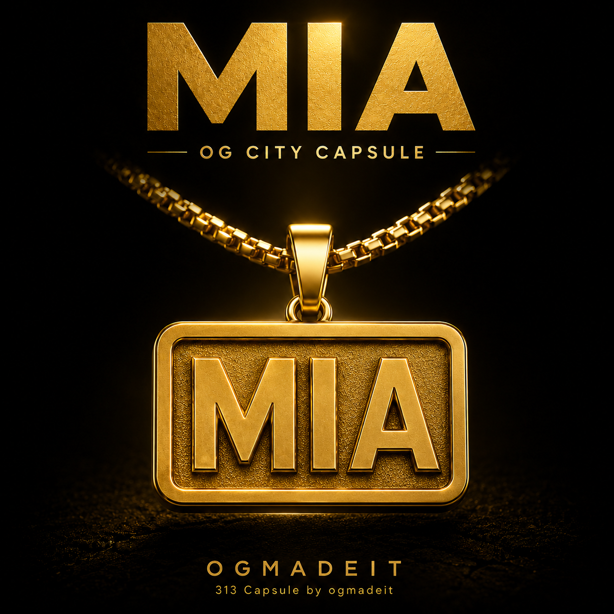 MIA OG City Capsule Gold Pendant Necklace