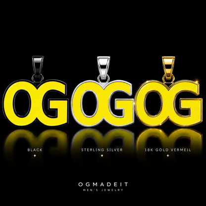 Men’s OG Chain — Black, Sterling Silver & 18K Gold Vermeil