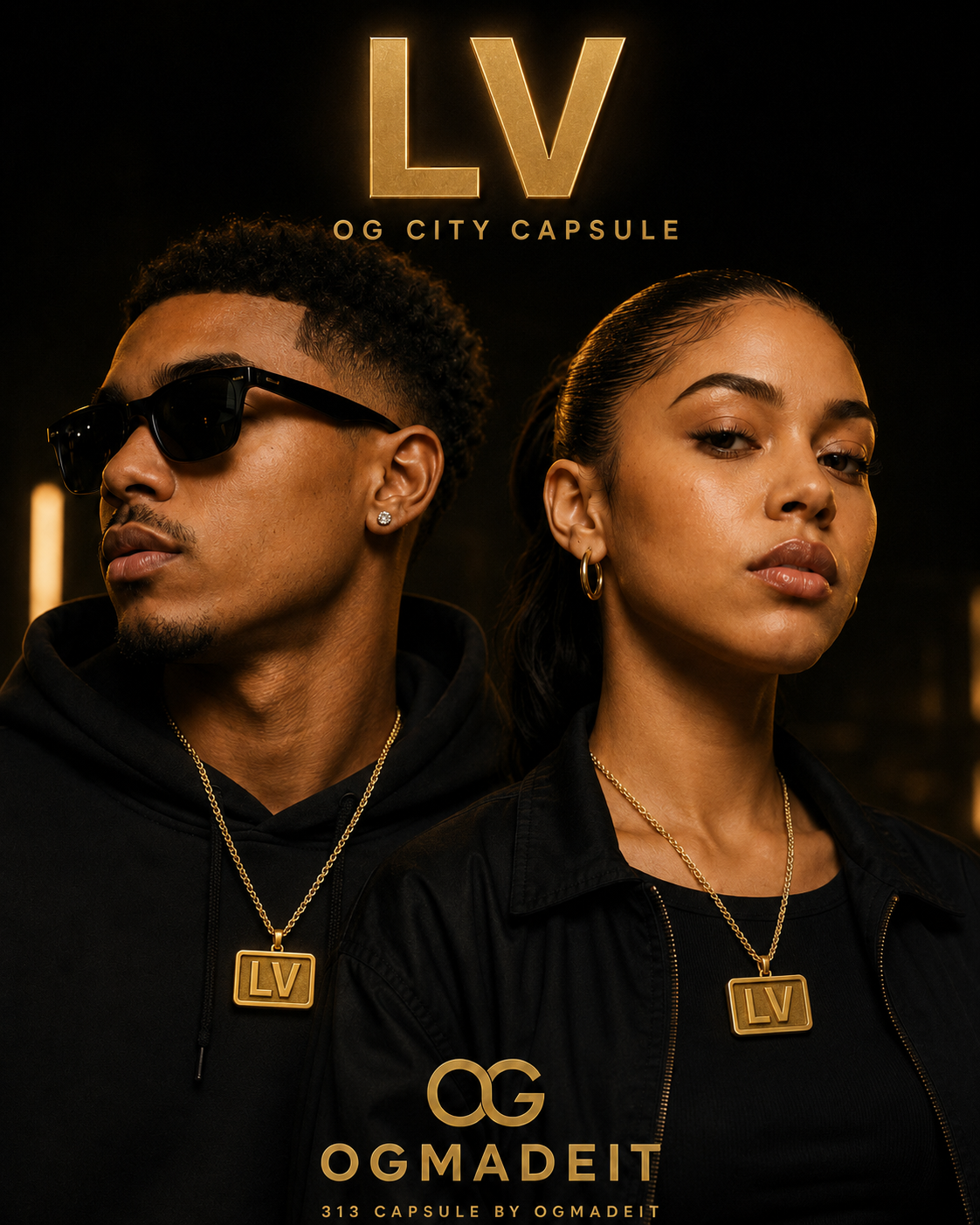 LV OG City Capsule Gold Pendant Necklace