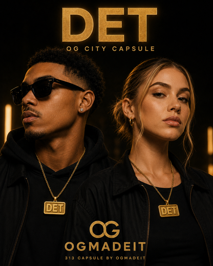 DET OG City Capsule Gold Pendant Necklace