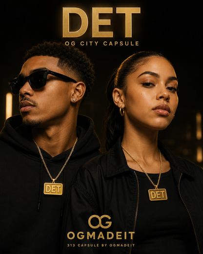 DET OG City Capsule Gold Pendant Necklace