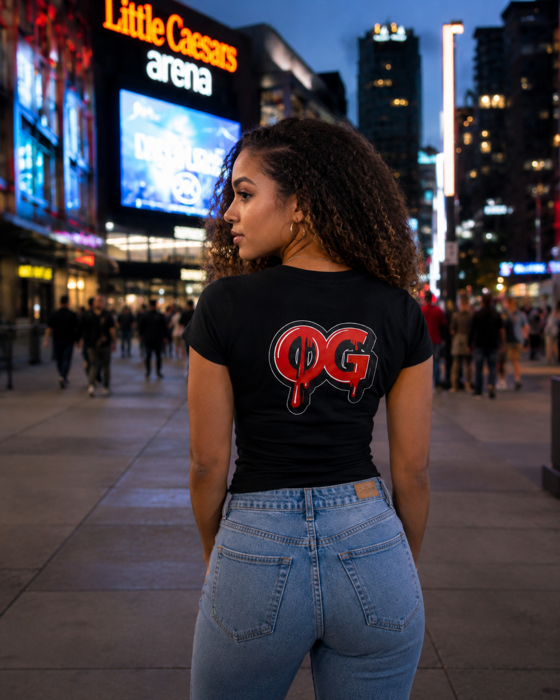 Women’s OG Drip Tee – Motor City Red & White Edition