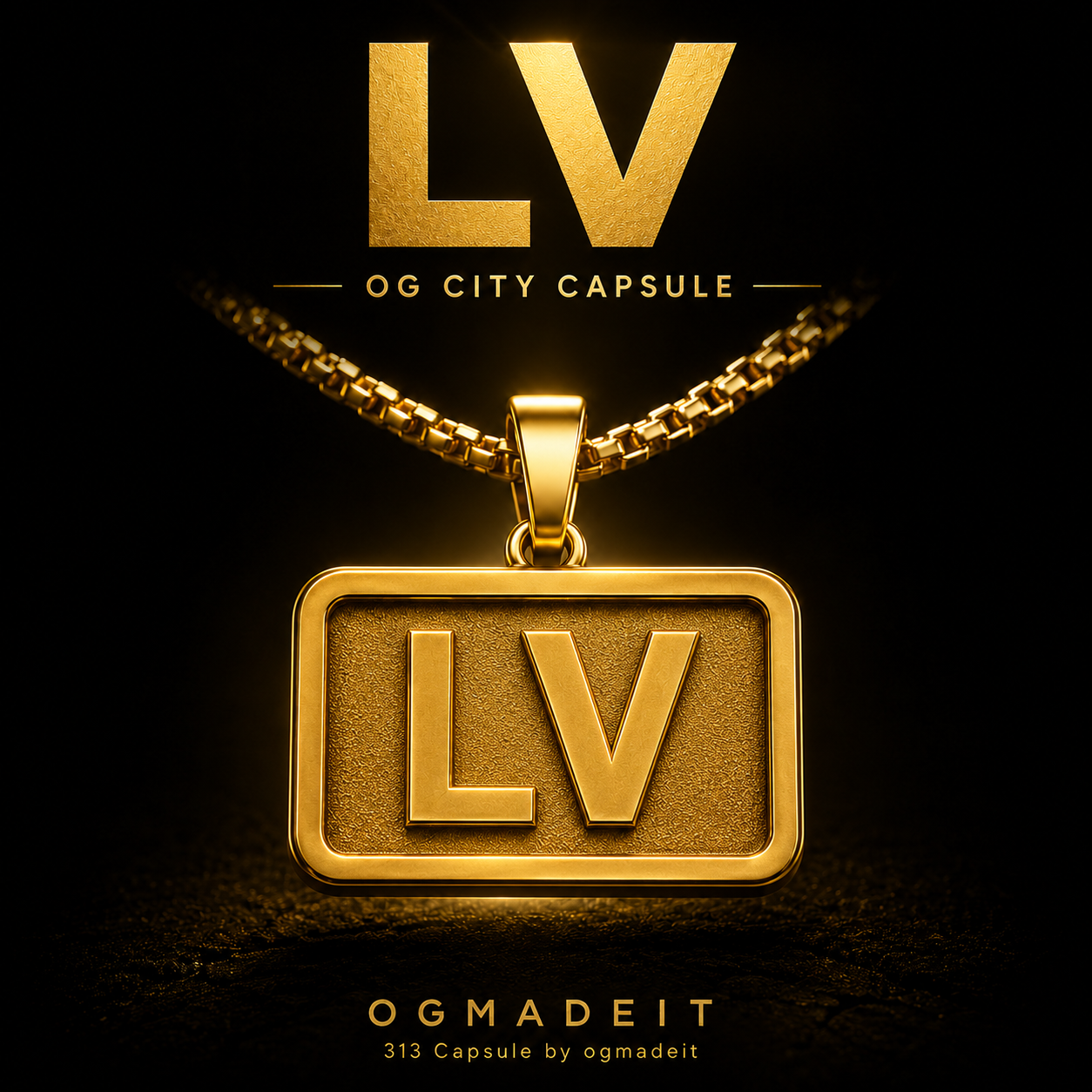 LV OG City Capsule Gold Pendant Necklace