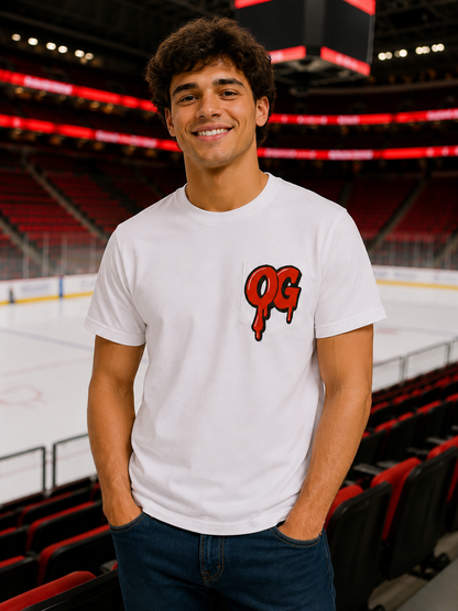 Men's OG Red & White Drip Tee – Red & White Edition