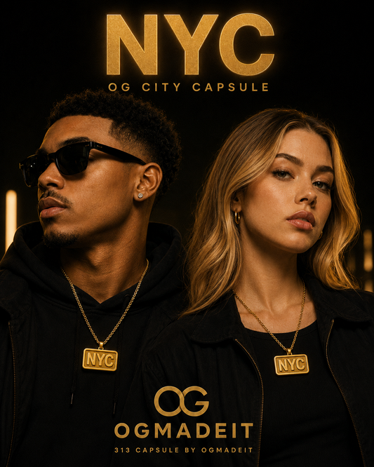 NYC OG City Capsule Gold Pendant Necklace