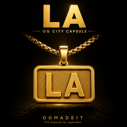 LA OG City Capsule Gold Pendant Necklace
