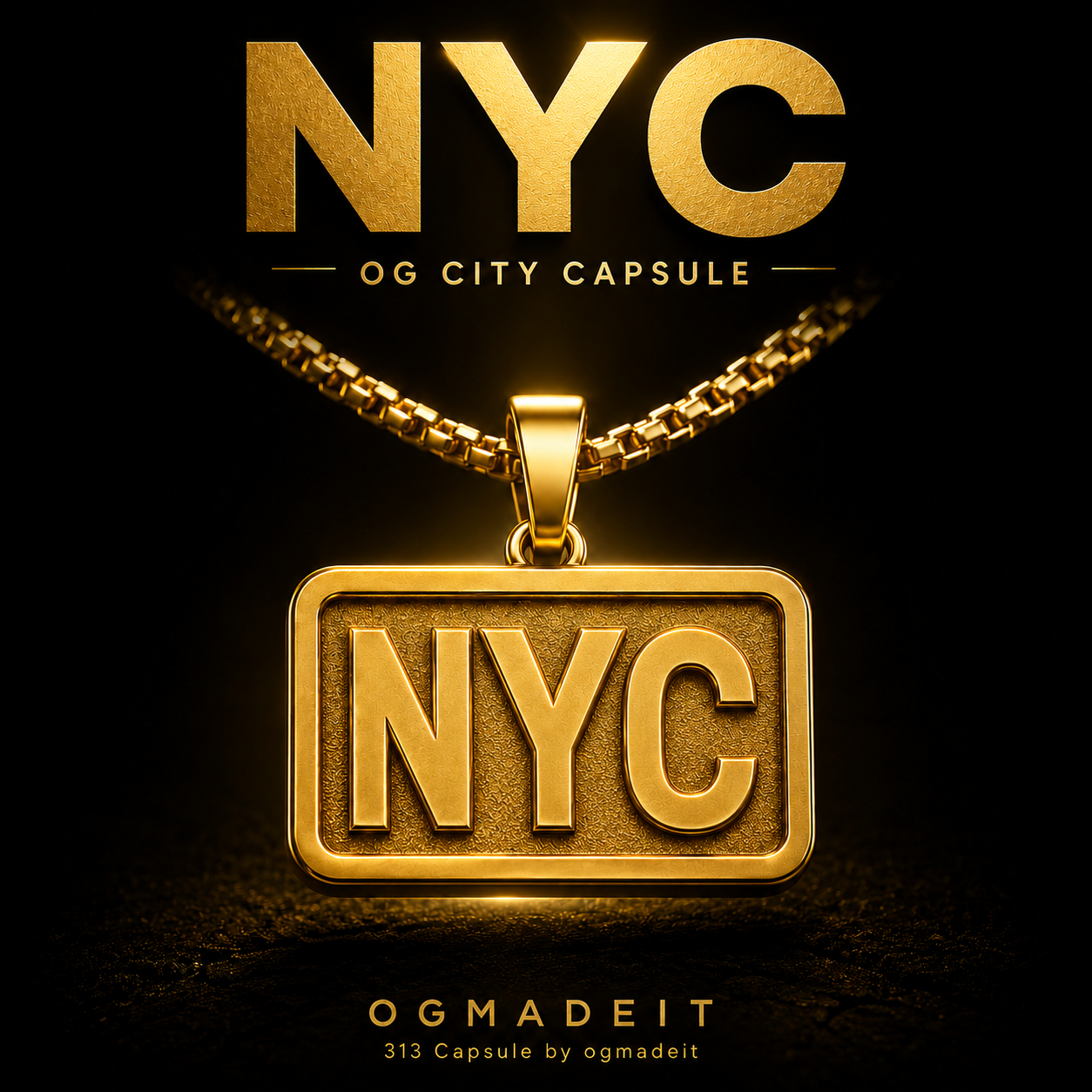 NYC OG City Capsule Gold Pendant Necklace