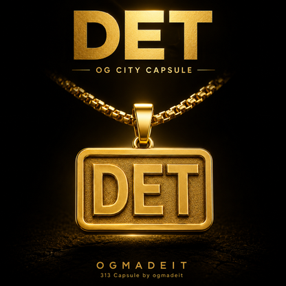 DET OG City Capsule Gold Pendant Necklace