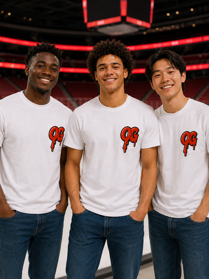 Men's OG Red & White Drip Tee – Red & White Edition