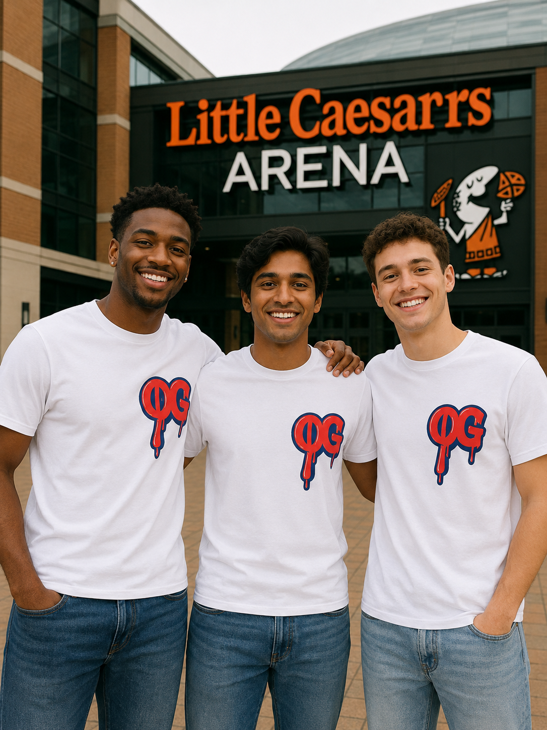 Men’s OG Blue & Red Drip Tee – Motor City Edition
