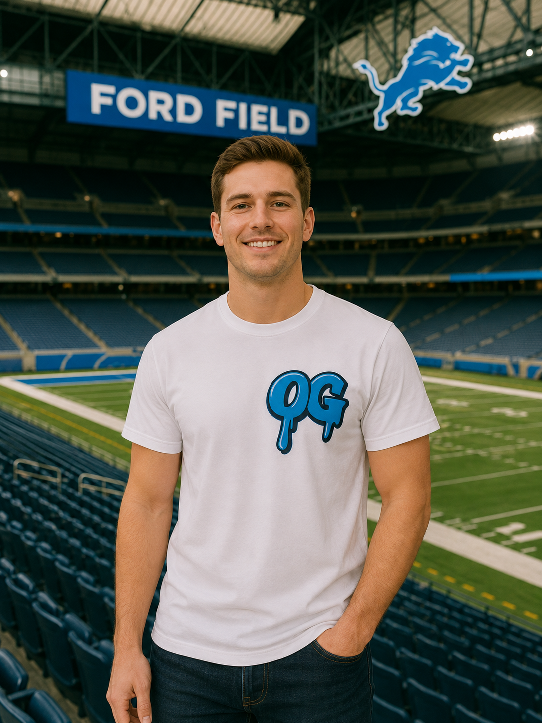 Men's OG Blue Drip Tee – Honolulu Blue Edition